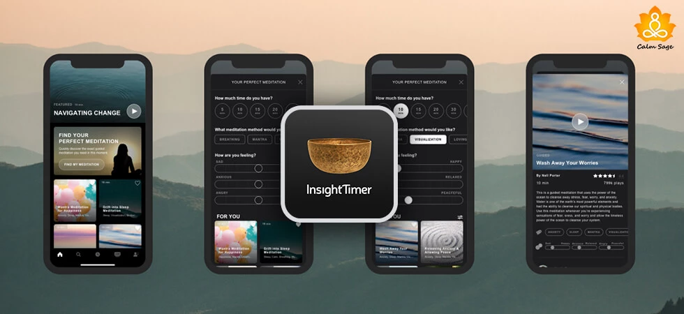 Insight Timer app screens